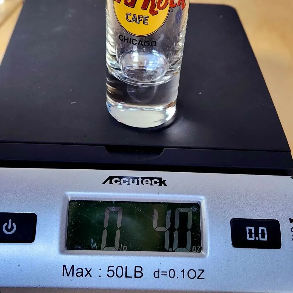 Hard Rock Cafe Chicago Tall Shot Glass Collectible Souvenir Logo